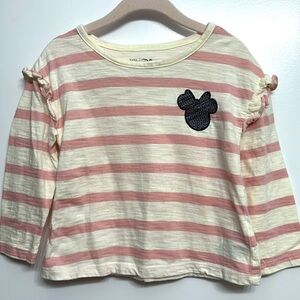 EUC- Disney for Gap pink long sleeve Minnie Shirt. Size 2